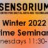 ensorium Centre for Digital Arts & Technology Winter 2022 Lunchtime Seminars. Wednesdays 11:30-12:30
